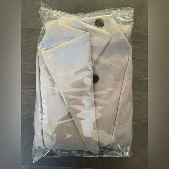 Elegant New Casual Winter and Autumn Woolen Coat Solid Color Bandage Woo… Pea Coats